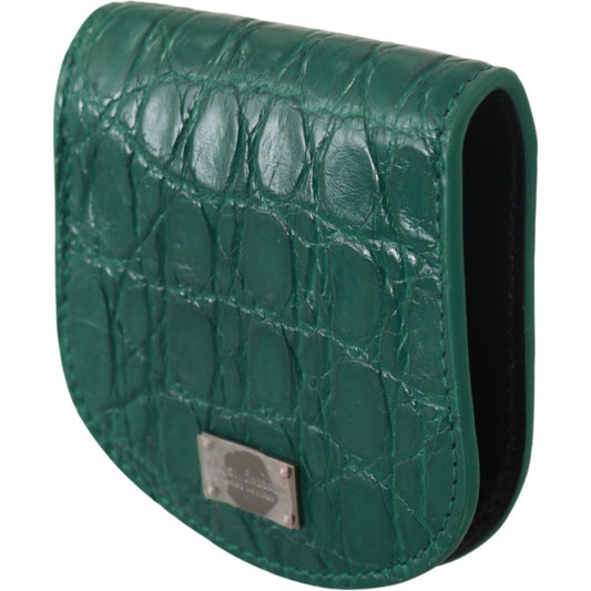 Dolce & Gabbana | Green Exotic Skins Condom Case Holder Wallet | McRichard Designer Brands