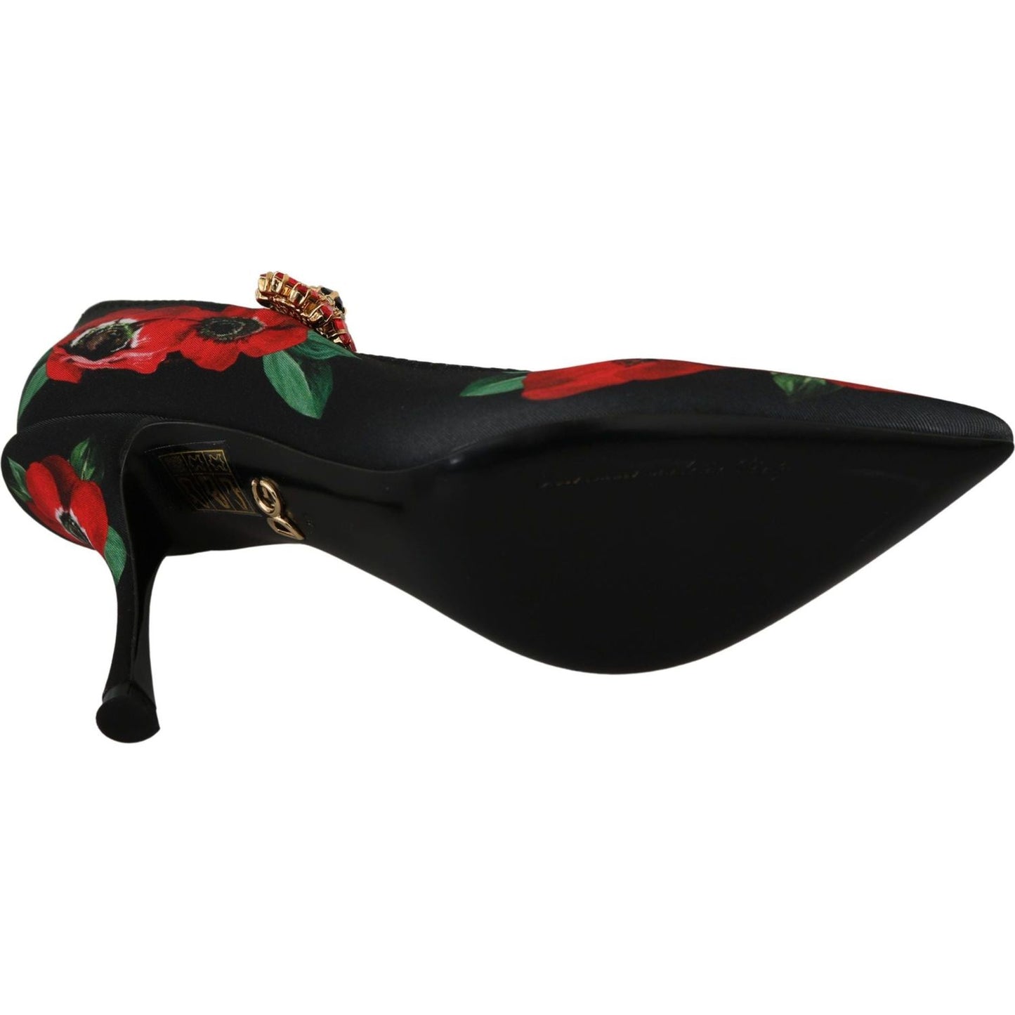 Dolce & Gabbana Floral Mary Janes Pumps with Crystal Detail black-red-floral-mary-janes-pumps-shoes Shoes IMG_0221-scaled-4abd5e54-39a.jpg