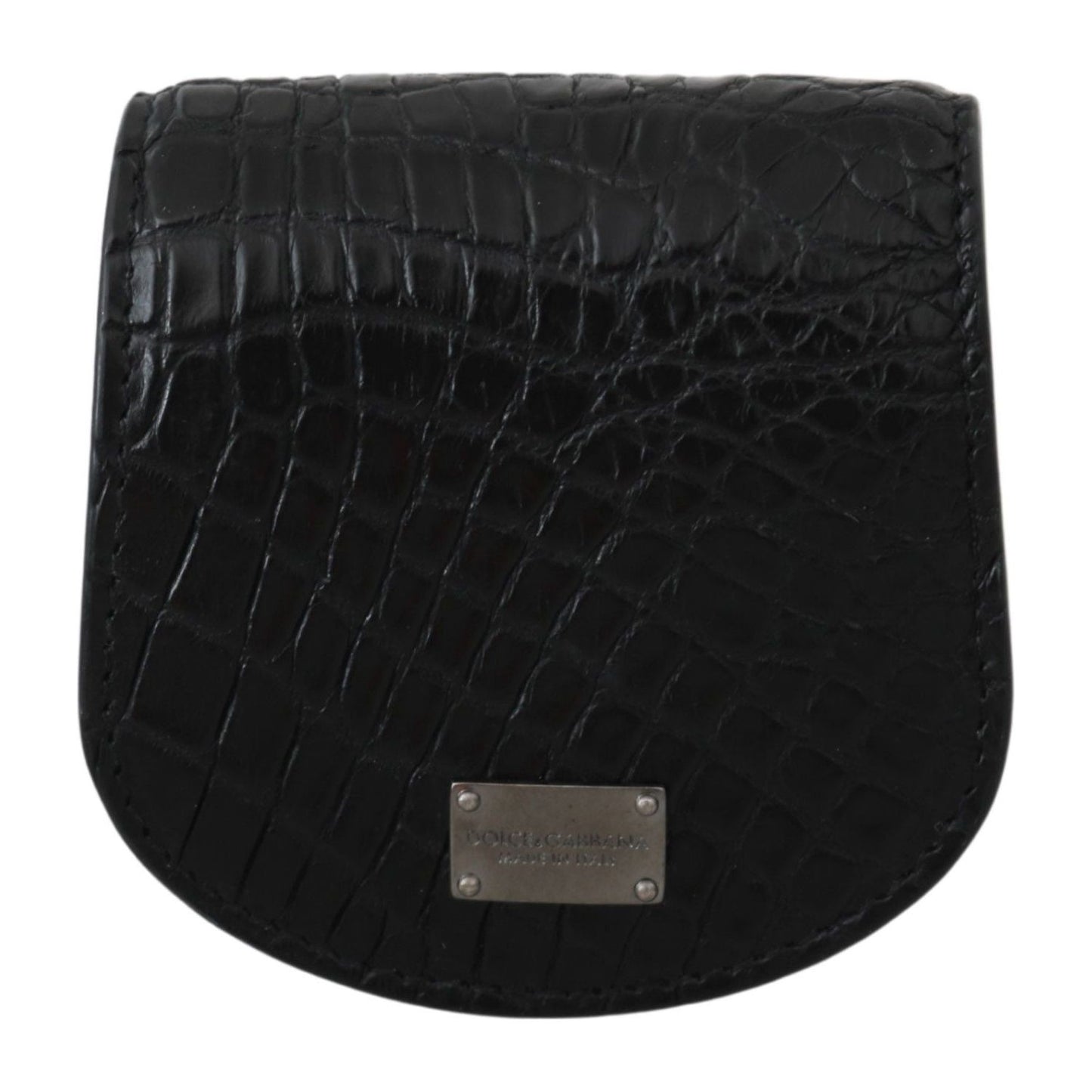 Dolce & Gabbana Sleek Black Leather Coin Case Wallet black-exotic-skin-pocket-condom-case-holder Condom Case IMG_0229-0a8e0684-7e6.jpg
