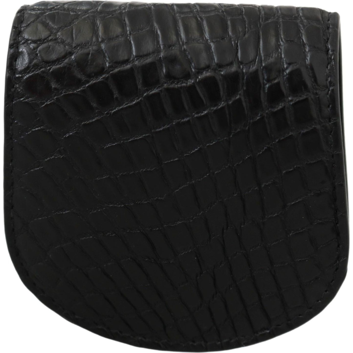 Dolce & Gabbana Sleek Black Leather Coin Case Wallet Condom Case black-exotic-skin-pocket-condom-case-holder IMG_0231-c9437a12-07a.jpg