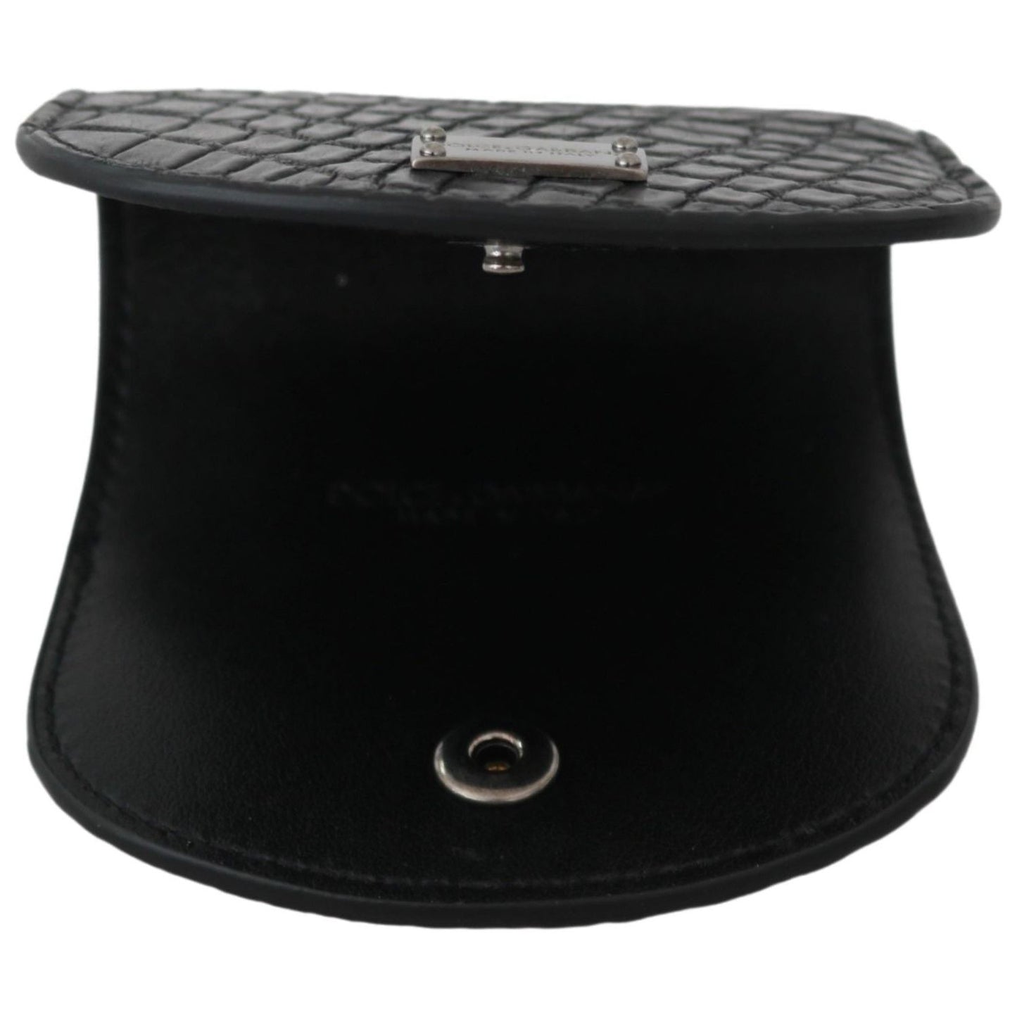 Dolce & Gabbana Sleek Black Leather Coin Case Wallet Condom Case black-exotic-skin-pocket-condom-case-holder IMG_0233-402a91b6-d29.jpg