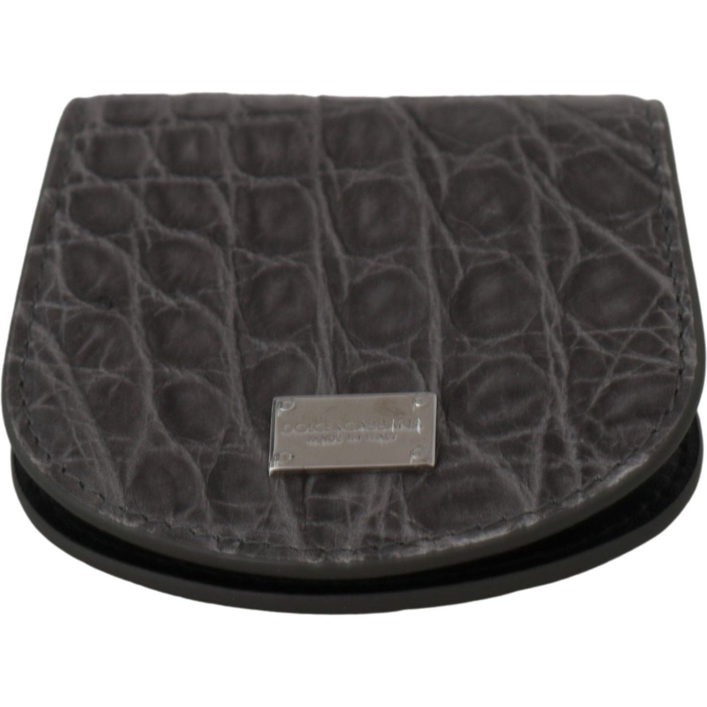 Dolce & Gabbana Exotic Gray Leather Condom Case Wallet Condom Case gray-exotic-skin-condom-case-holder-pocket-wallet