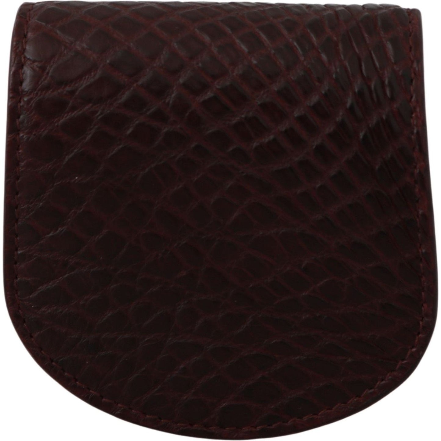 Dolce & Gabbana Refined Caimano Leather Coin Case Condom Case brown-exotic-skin-pocket-condom-case-holder