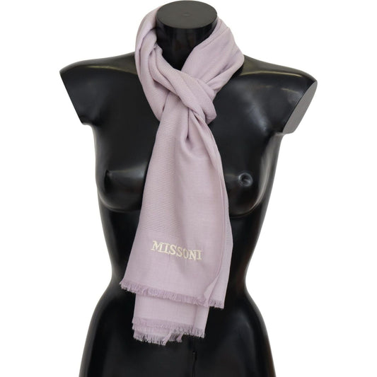 Missoni Lavender Cashmere Scarf with Signature Lines lavander-lined-cashmere-unisex-wrap-scarf