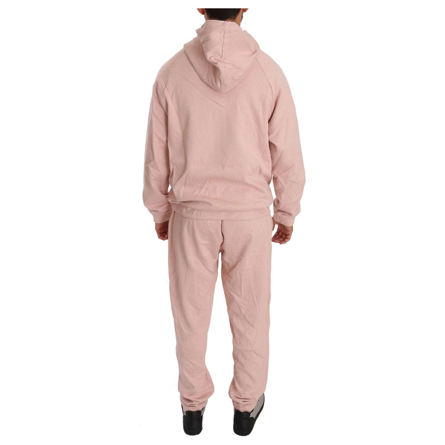 Billionaire Italian Couture Elegant Pink Cotton Sweatsuit Luxury Comfort pink-cotton-sweater-pants-tracksuit