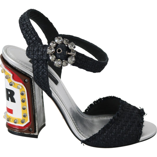 Dolce & GabbanaElegant Black Ankle Strap Sandals with LED LightsMcRichard Designer Brands£1329.00