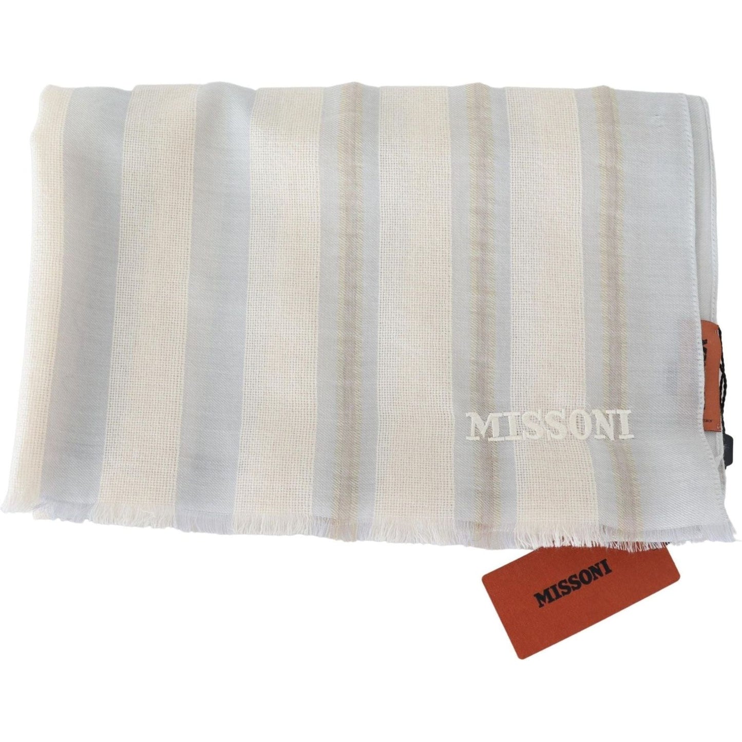 Missoni Luxurious Multicolor Cashmere Scarf multicolor-lined-cashmere-unisex-wrap-scarf