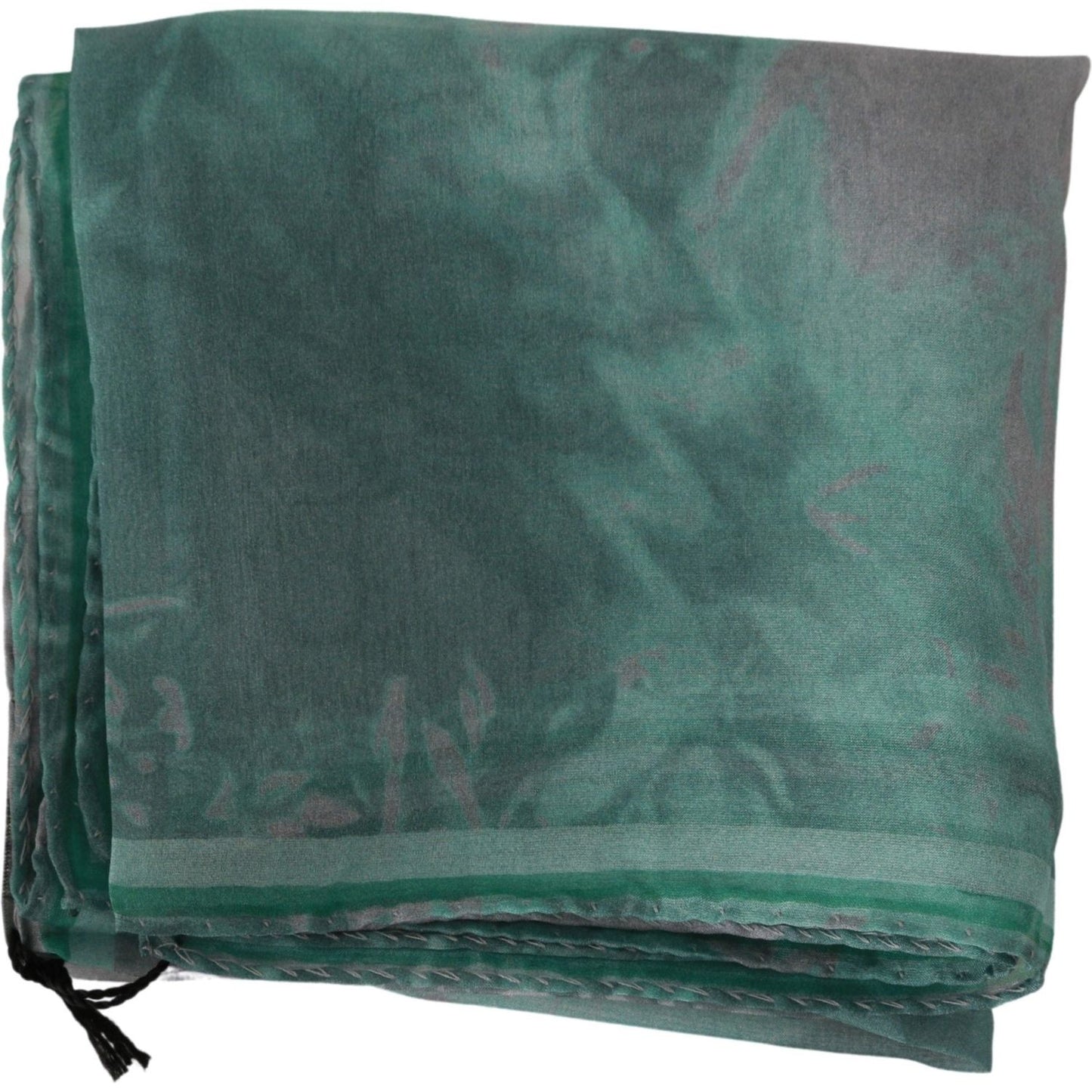 Costume National Elegant Silk Green Printed Scarf green-silk-shawl-foulard-wrap-scarf-1 IMG_0309-1-55857c3b-0c4.jpg