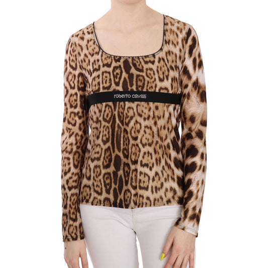 Roberto Cavalli Elegant Leopard Long Sleeve Top brown-round-neck-leopard-women-top-blouse IMG_0391-scaled-2bc482ce-760.jpg