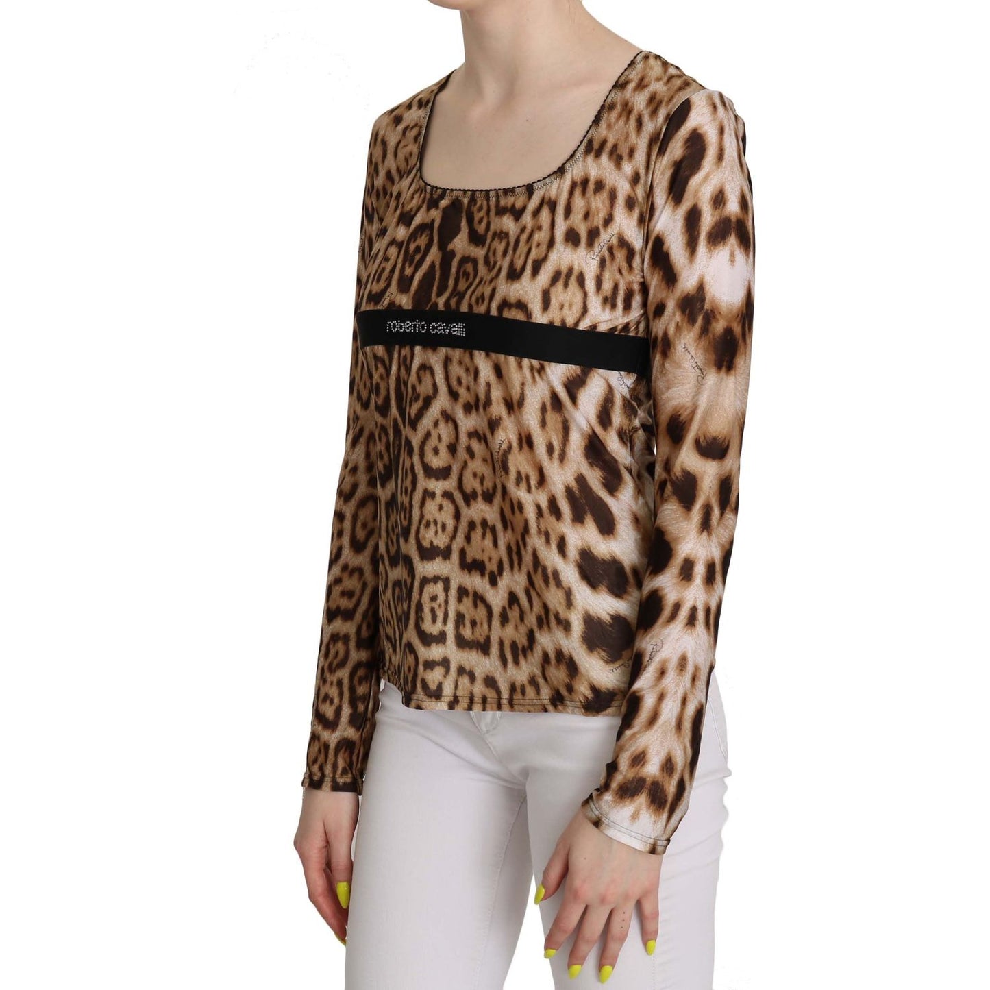 Roberto Cavalli Elegant Leopard Long Sleeve Top brown-round-neck-leopard-women-top-blouse IMG_0393-2-73c257c0-79f.jpg