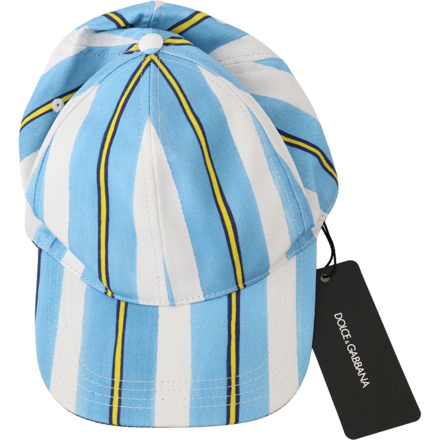 Dolce & Gabbana Chic Stripe Cotton Baseball Cap Cap multicolor-stripes-baseball-cotton-cap