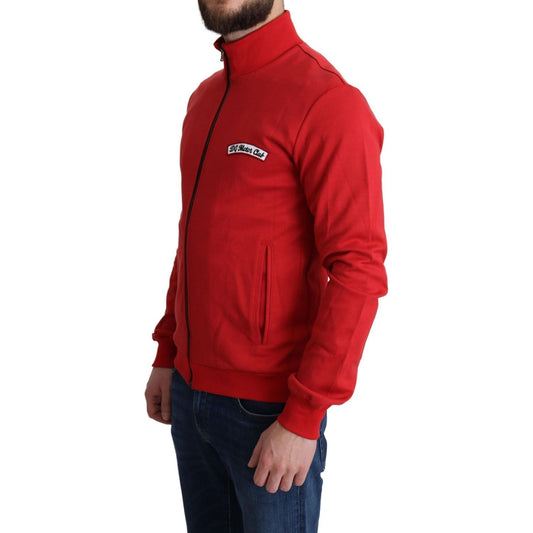 Dolce & Gabbana Chic Red Turtle Neck Zip Cardigan Sweater red-dg-motor-club-zippered-cardigan-sweater IMG_0447-scaled-c473c872-0a5.jpg