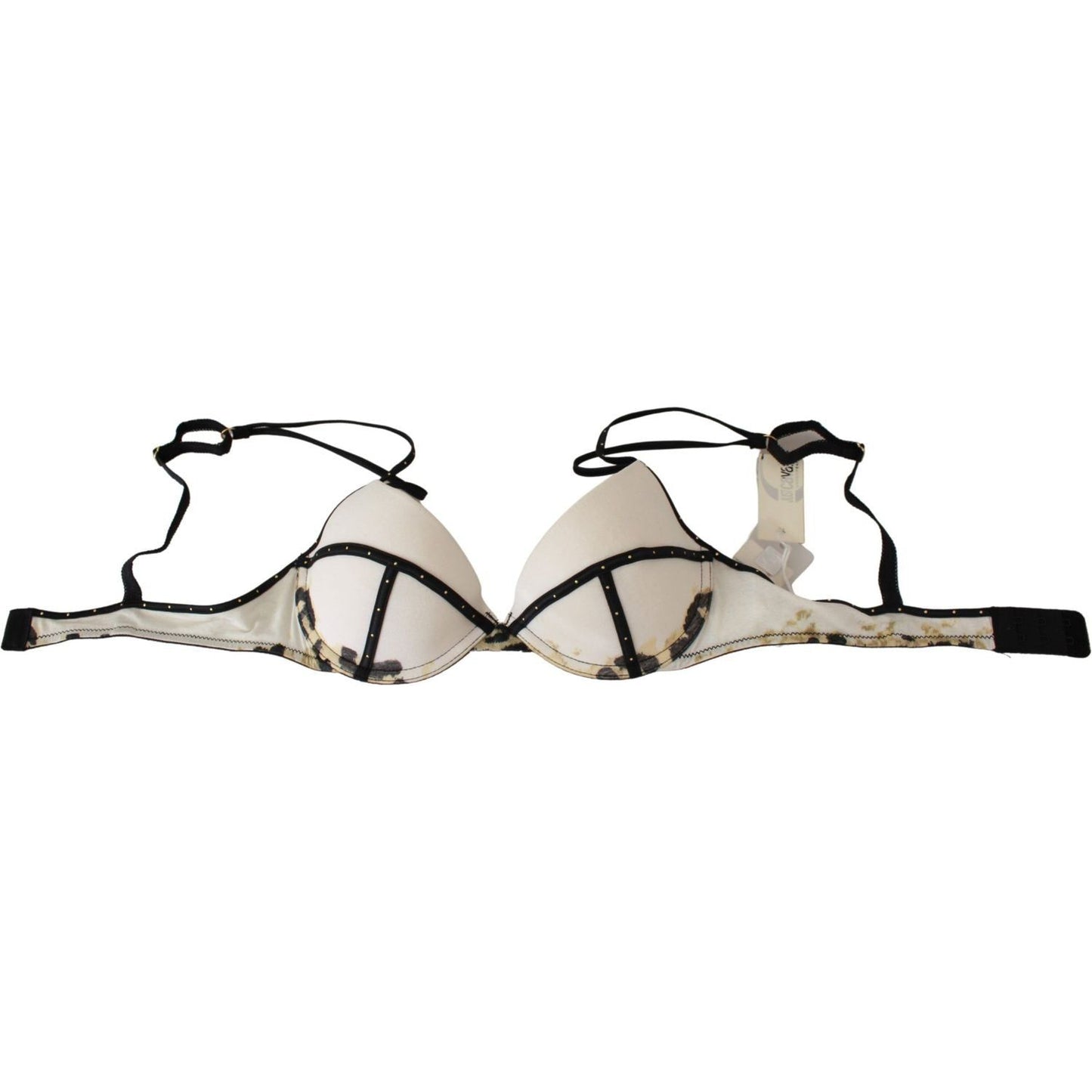 Just Cavalli Elegant White Push-Up Bra With Logo Details white-polyester-spandex-push-up-bra-underwear