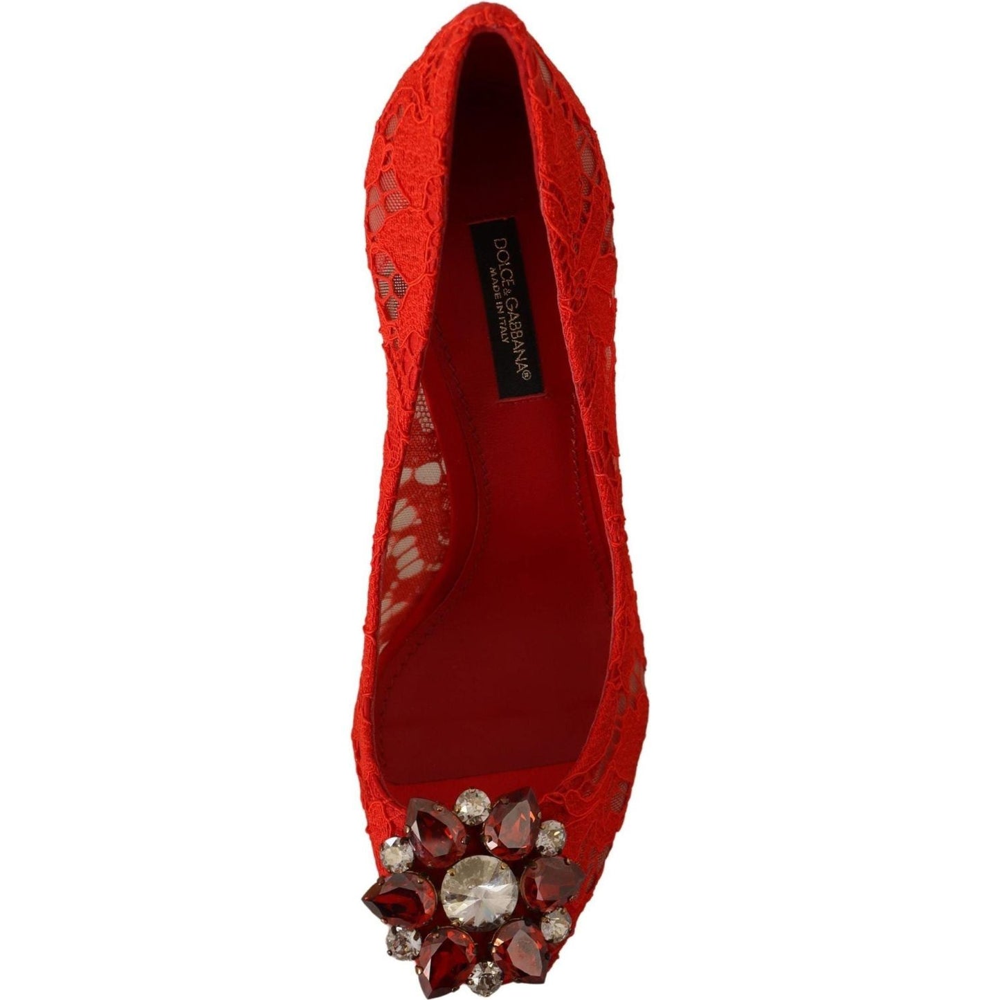 Dolce & Gabbana Red Crystal Taormina Lace Heels Pumps red-taormina-lace-crystal-heels-pumps IMG_0586-scaled-2f6e5088-a8e.jpg