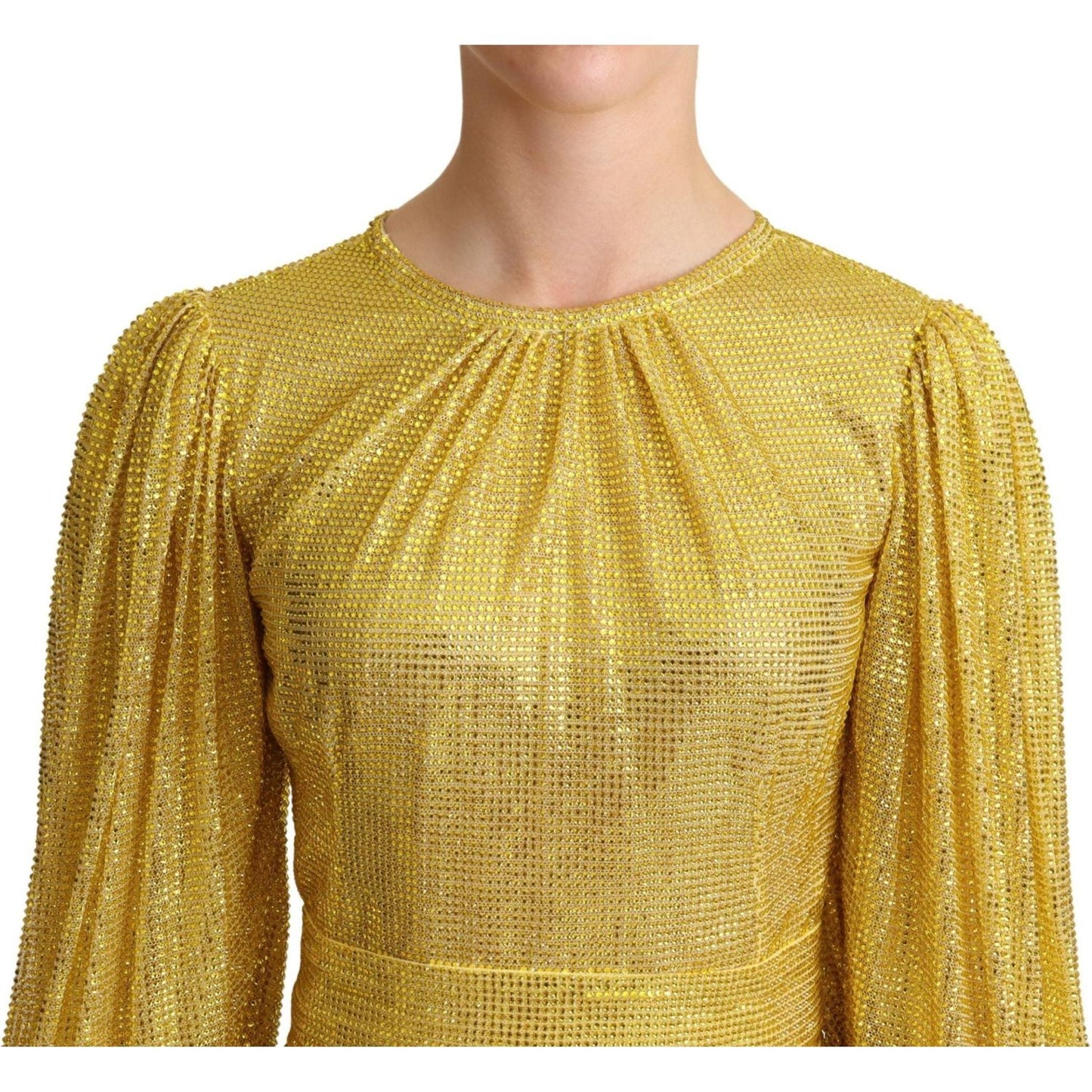 Dolce & Gabbana Crystal Embellished Pleated Maxi Dress WOMAN DRESSES yellow-crystal-mesh-pleated-maxi-dress IMG_0623-scaled-d3fa6e61-b2c.jpg