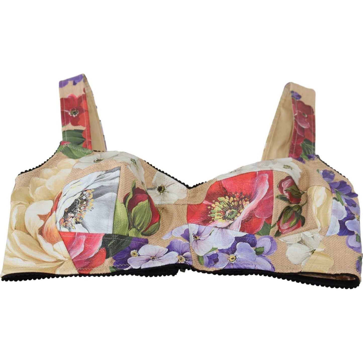Dolce & Gabbana Floral Print Bustier Crop Top multicolor-floral-cropped-bustier-corset-top