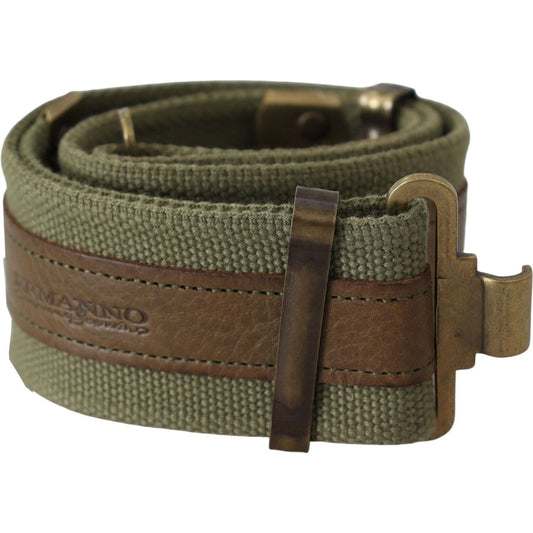 Ermanno Scervino Chic Army Green Rustic Belt green-leather-rustic-bronze-buckle-army-belt Belt