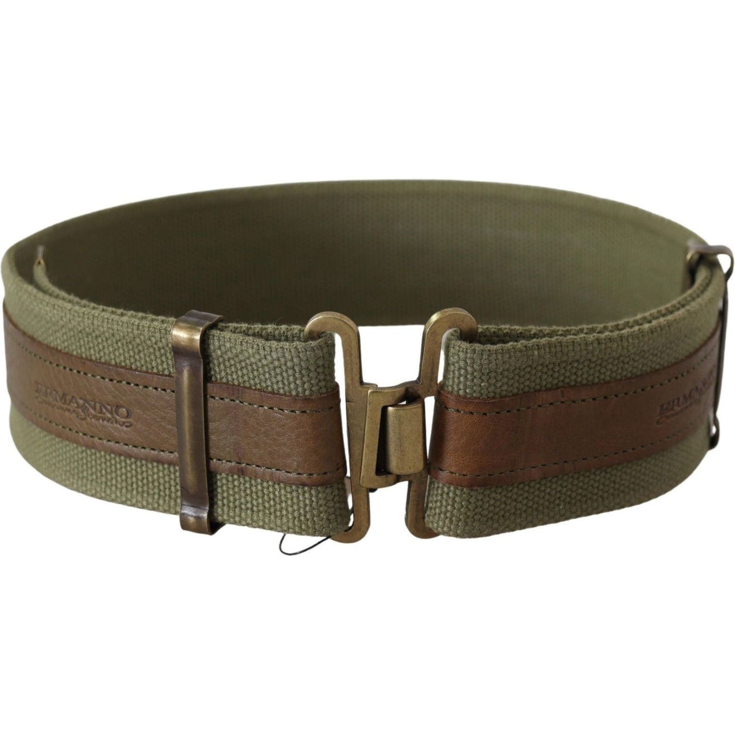 Ermanno Scervino Chic Army Green Rustic Belt green-leather-rustic-bronze-buckle-army-belt Belt IMG_0657-scaled-5fa81896-a12.jpg