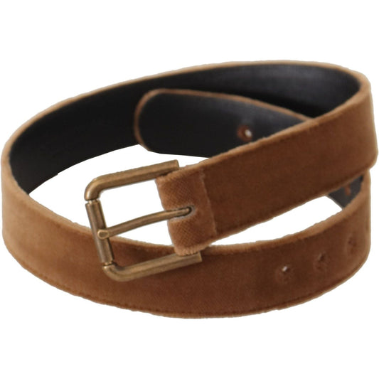 Dolce & Gabbana Elegant Engraved Buckle Leather Belt brown-velvet-bronze-vintage-logo-metal-buckle-belt IMG_0678-1-scaled-0b0f4ae4-43e.jpg