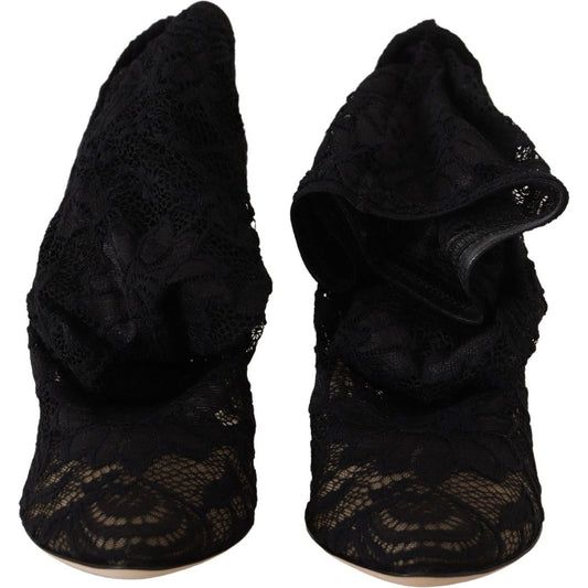 Dolce & Gabbana Elegant Stretch Sock Boots in Black black-stretch-socks-taormina-lace-boots IMG_0683-1-12fb8782-52c.jpg