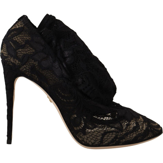 Dolce & Gabbana Elegant Stretch Sock Boots in Black black-stretch-socks-taormina-lace-boots IMG_0687-5208e72a-946.jpg