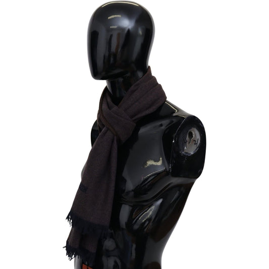 Missoni Elegant Cashmere Unisex Fringed Scarf brown-100-cashmere-unisex-neck-wrap-fringes-scarf