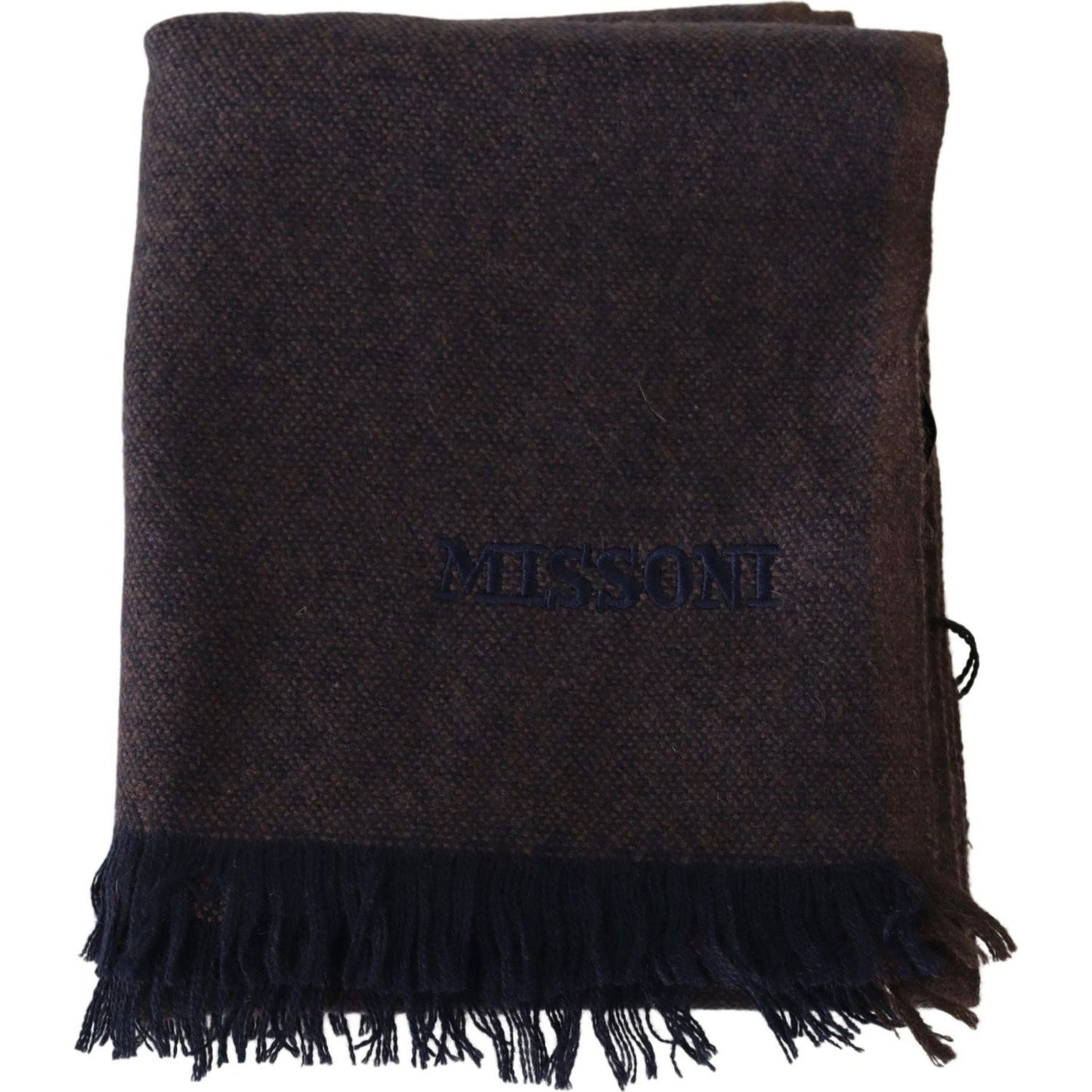 Missoni Elegant Cashmere Unisex Fringed Scarf brown-100-cashmere-unisex-neck-wrap-fringes-scarf