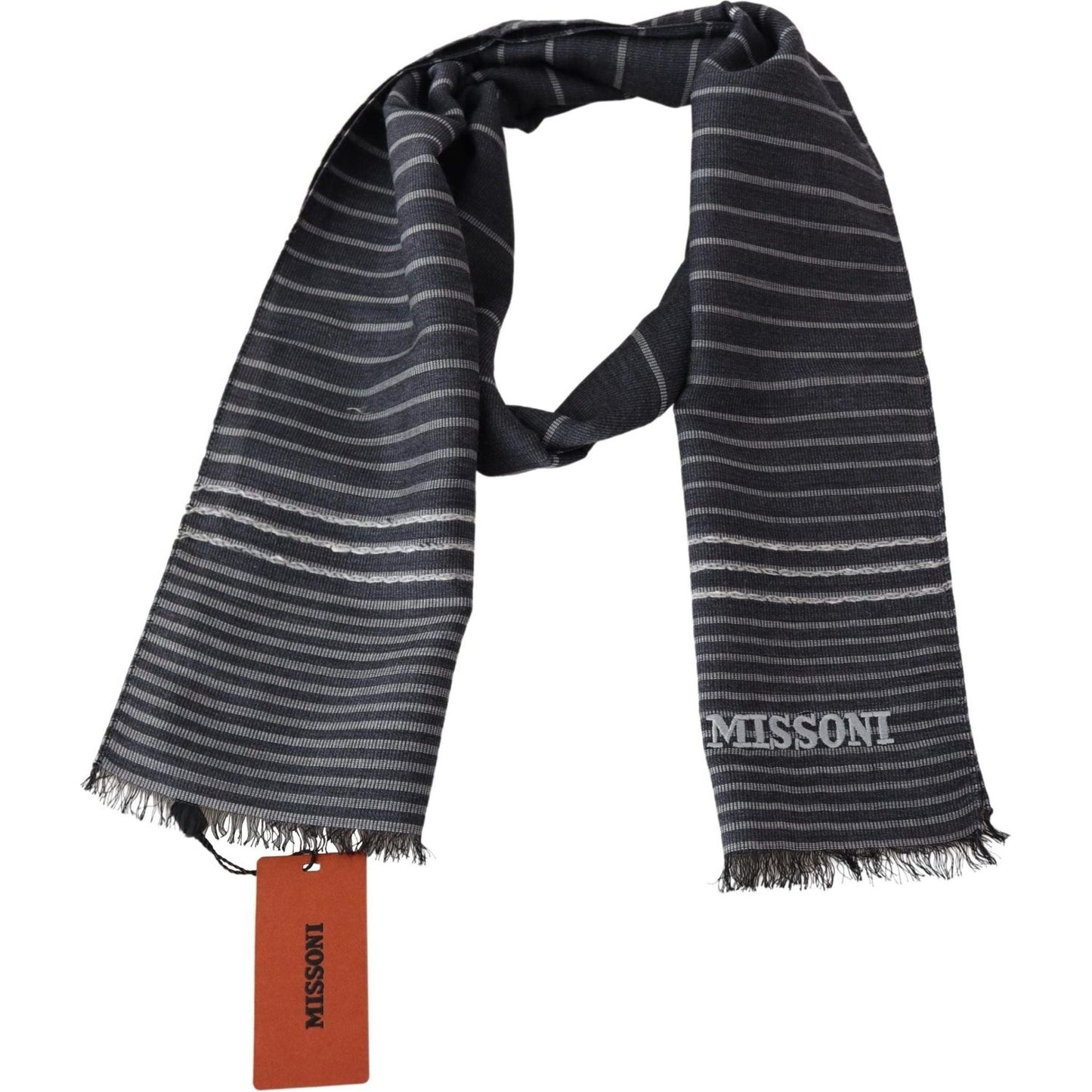 Missoni Elegant Wool-Silk Striped Scarf multicolor-striped-wool-unisex-neck-wrap-shawl