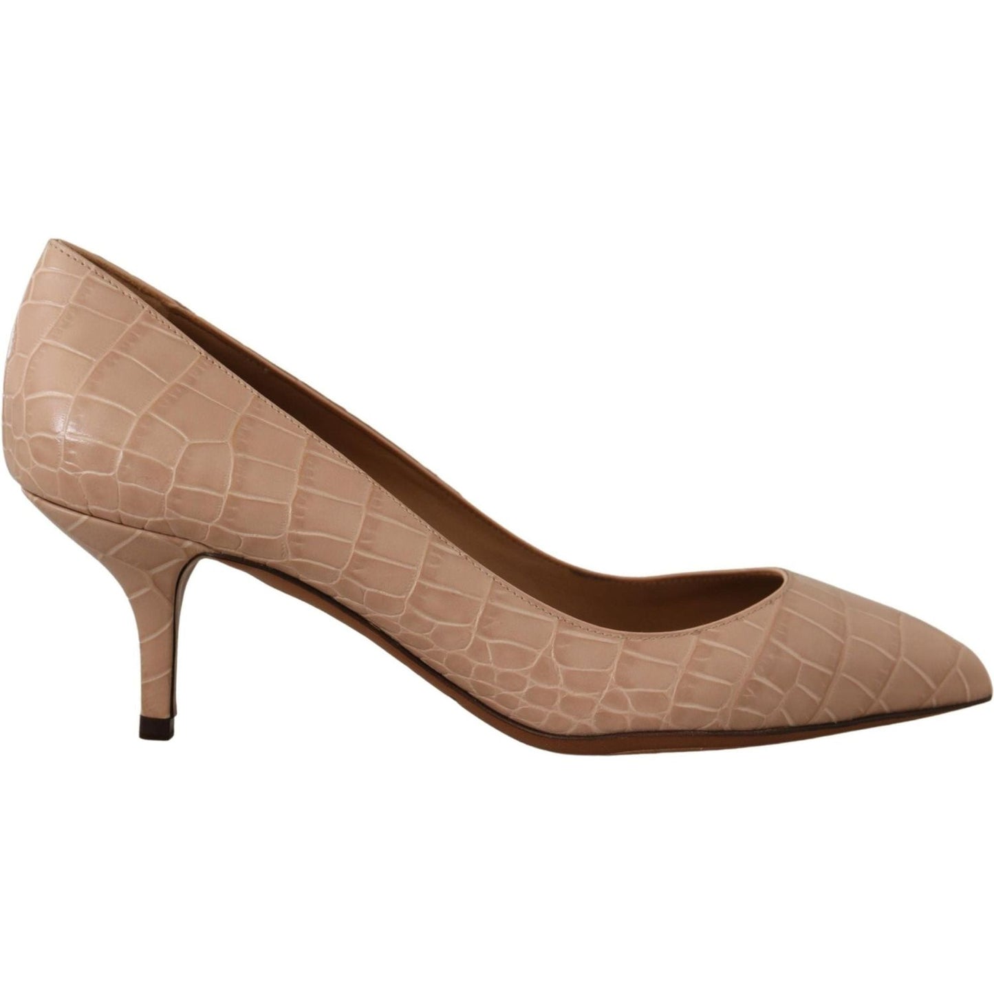 Dolce & Gabbana Elegant Beige Leather Pumps beige-leather-pointed-heels-pumps-shoes IMG_0729-scaled-3b0bf0c8-163.jpg