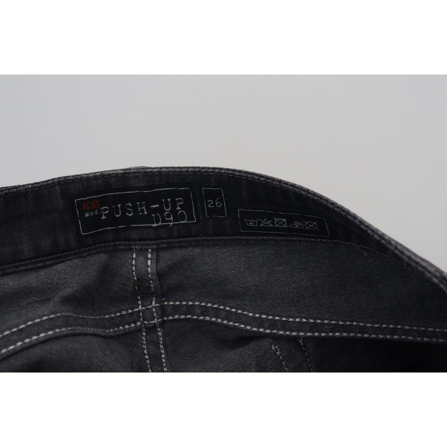 Acht Sleek Black Washed Slim Fit Denim black-washed-low-waist-slim-fit-cotton-denim-jeans