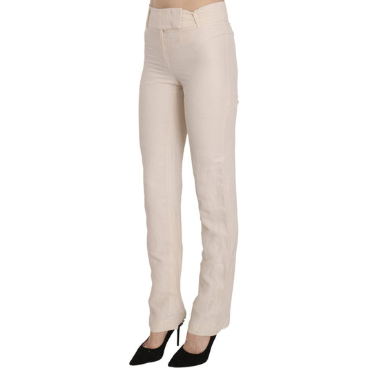 LAUREL Elevated White High Waist Flared Trousers white-high-waist-silk-blend-flared-dress-trousers-pants