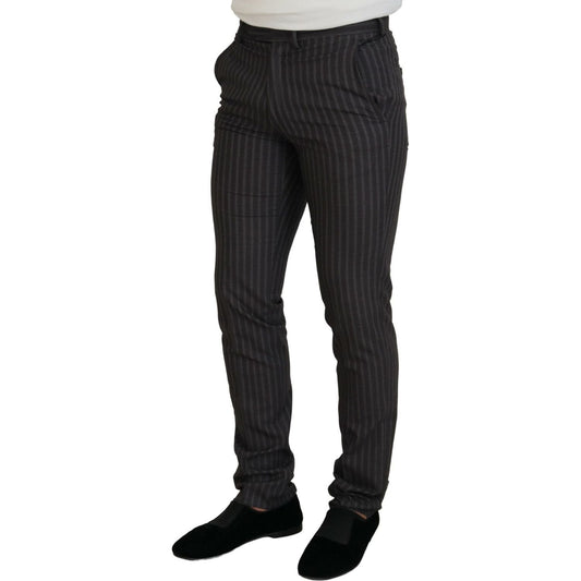 BENCIVENGA Elegant Striped Dress Pants for Men brown-stripes-slim-fit-men-pants