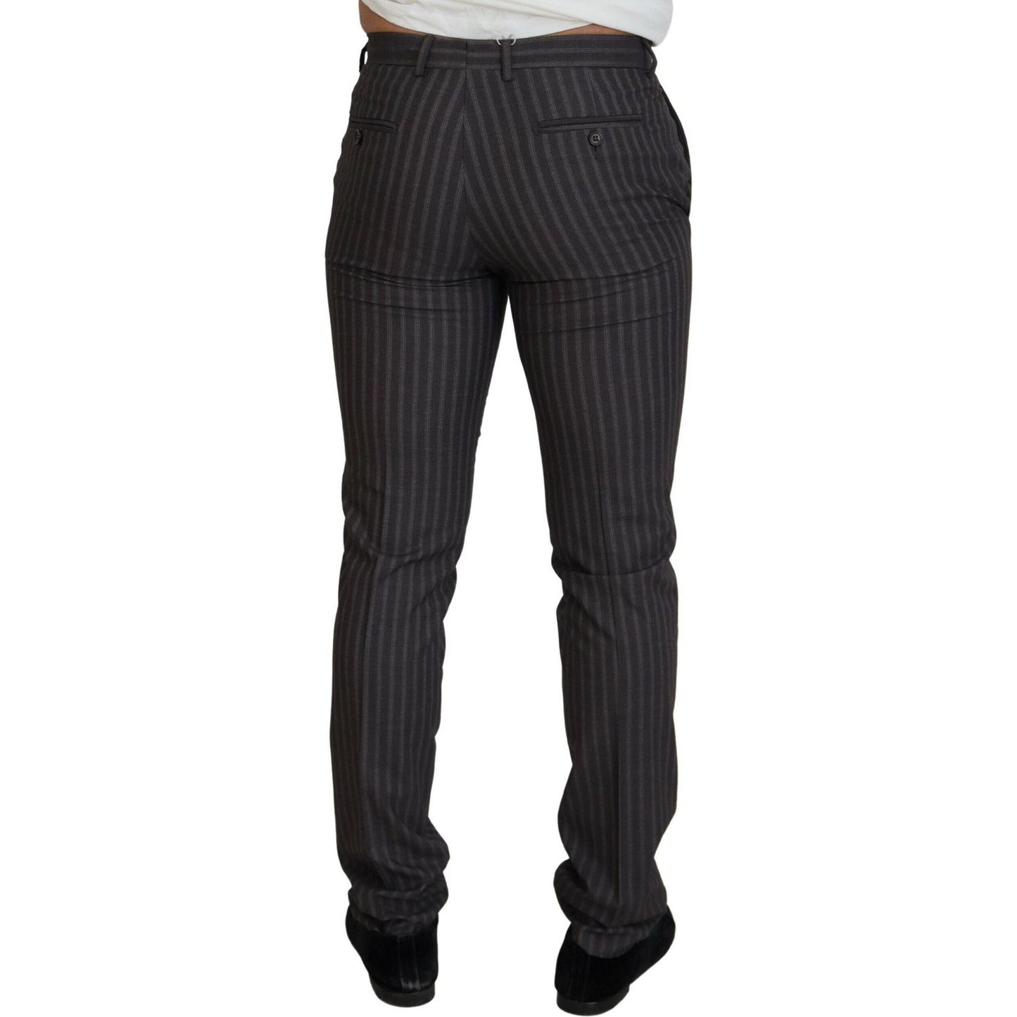 BENCIVENGA Elegant Striped Dress Pants for Men brown-stripes-slim-fit-men-pants