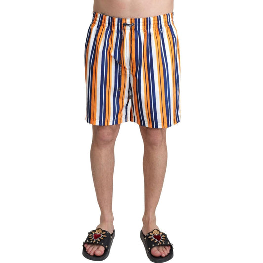 Dolce & Gabbana Multicolor Striped Swim Shorts Trunks multicolor-striped-beachwear-swimshorts IMG_0775-scaled-11072b11-b90.jpg