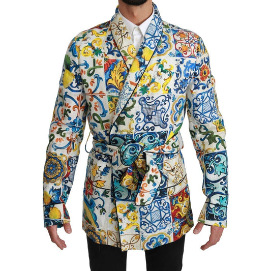 Dolce & GabbanaMulticolor Majolica Robe Jacket CoatMcRichard Designer Brands£959.00