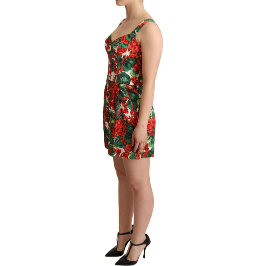 Dolce & Gabbana Chic Red Geranium Print Sleeveless Jumpsuit WOMAN DRESSES red-geranium-print-shorts-jumpsuit-dress IMG_0804-scaled-bb341727-002.jpg