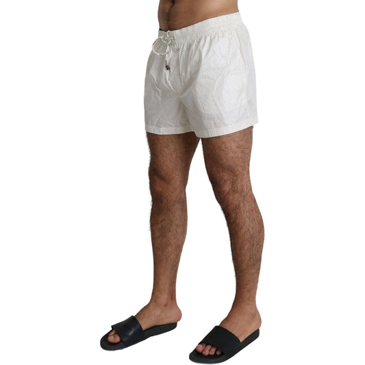Dolce & Gabbana Chic Polka Dot Swim Shorts Trunks white-polka-beachwear-shorts-mens-swimshorts-1 IMG_0835-scaled-c0fd30bd-3b1.jpg