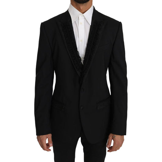 Dolce & Gabbana Elegant Black Slim Fit Martini Blazer Jacket black-wool-martini-torrero-blazer-jacket