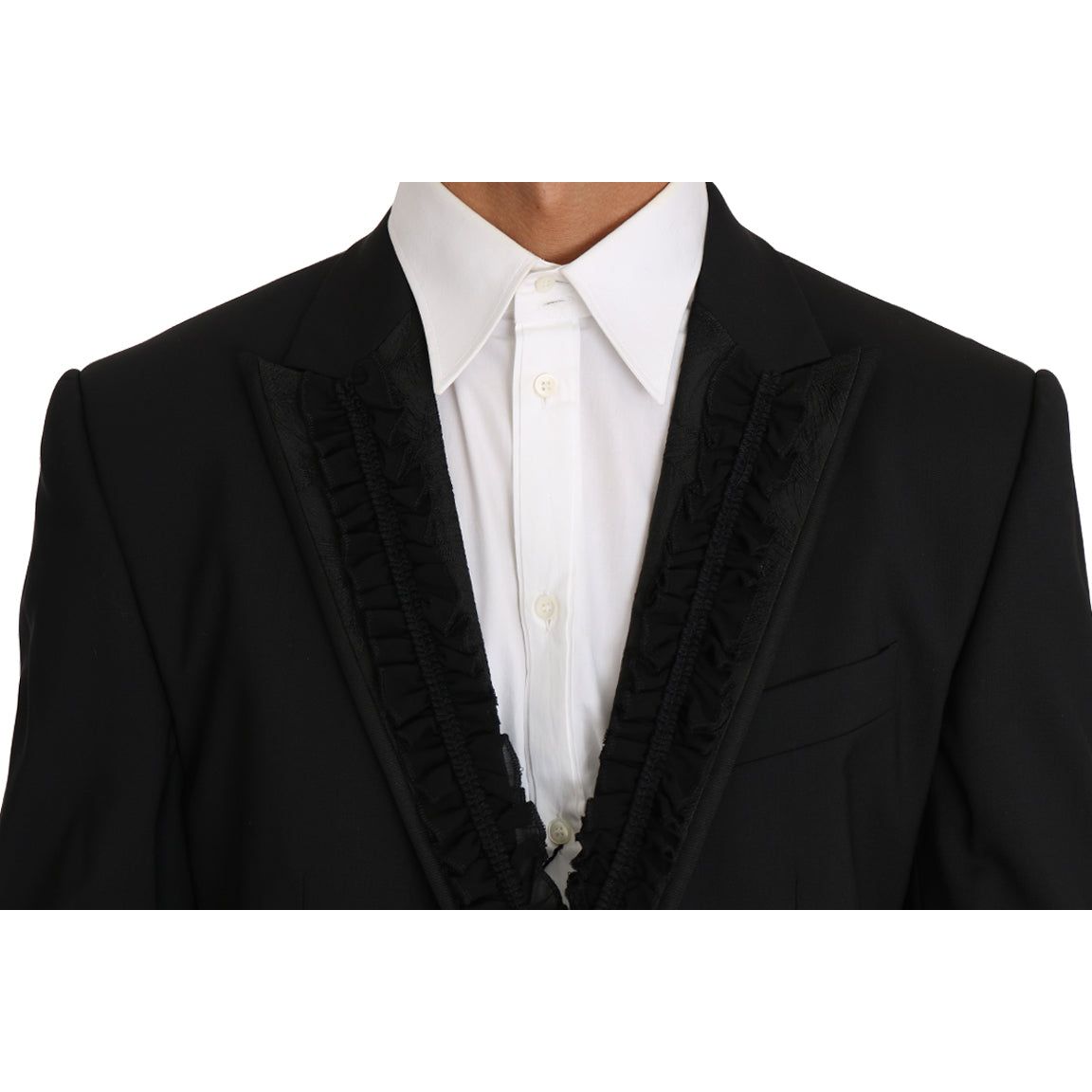 Dolce & Gabbana Elegant Black Slim Fit Martini Blazer Jacket black-wool-martini-torrero-blazer-jacket