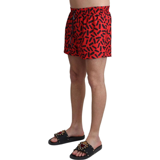 Dolce & Gabbana Radiant Red Drawstring Swim Trunks red-patterned-beachwear-shorts-swimwear-1 IMG_0846-scaled-c358ec59-309.jpg