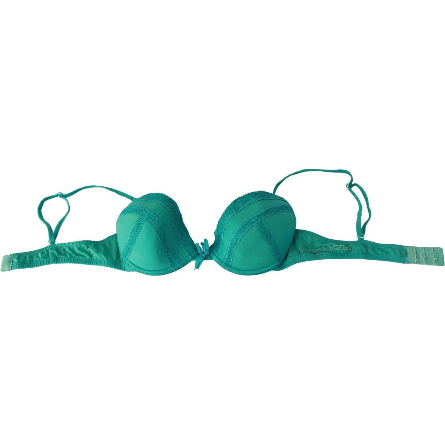 Ermanno Scervino Luxurious Green Cotton Push Up Bra green-push-up-bra-100-cotton-underwear