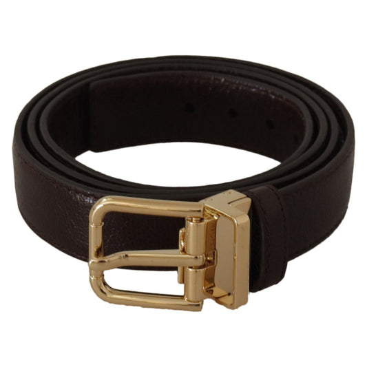 Dolce & GabbanaElegant Leather Belt with Metal BuckleMcRichard Designer Brands£249.00