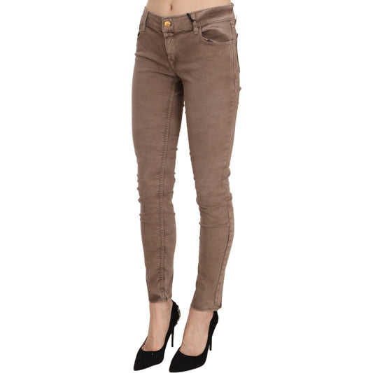CYCLE Chic Brown Slim Fit Skinny Jeans brown-low-waist-slim-fit-skinny-pants
