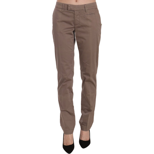 Dondup Chic Brown Straight Cut Trousers brown-low-waist-straight-cut-trouser-pant IMG_0914-scaled.jpg