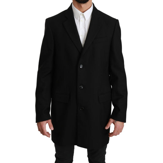 Dolce & Gabbana Elegant Black Wool Formal Blazer Blazer Jacket black-100-wool-jacket-coat-blazer