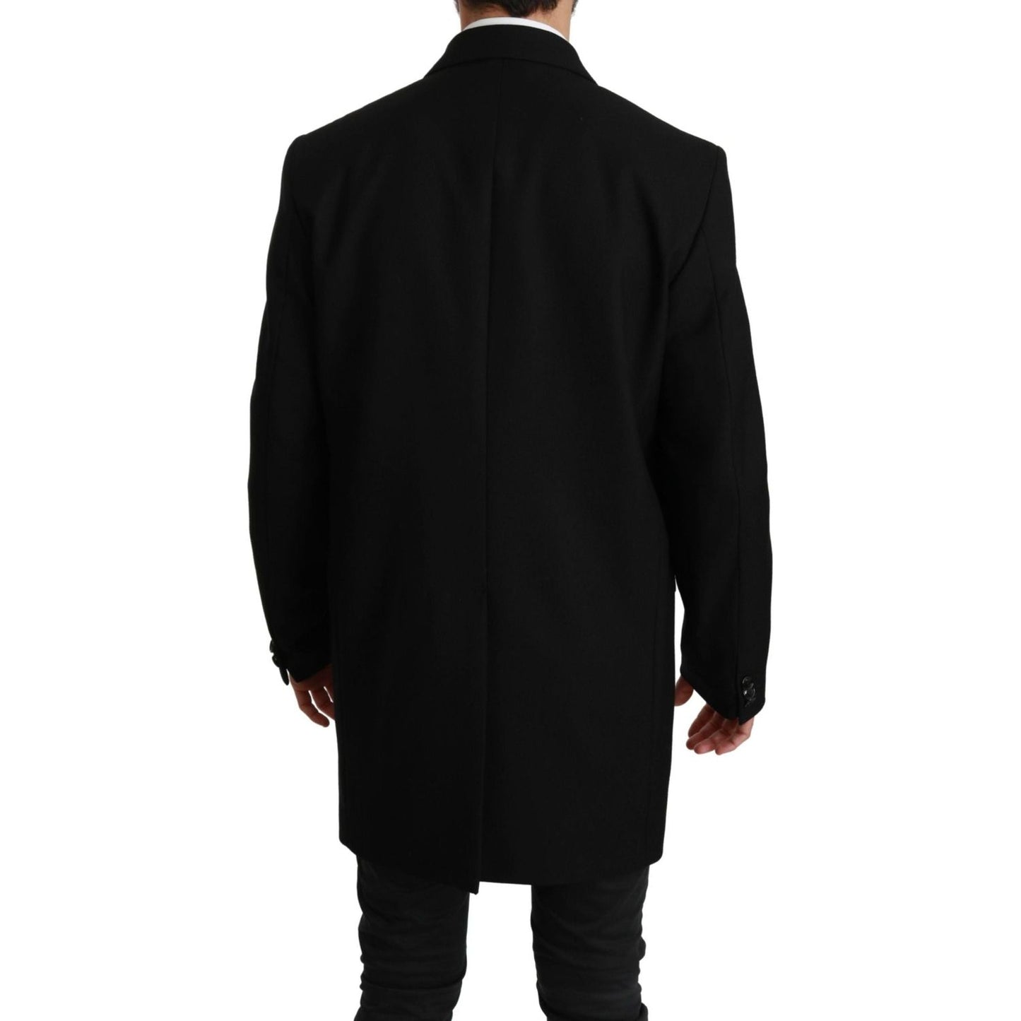 Dolce & Gabbana Elegant Black Wool Formal Blazer black-100-wool-jacket-coat-blazer Blazer Jacket