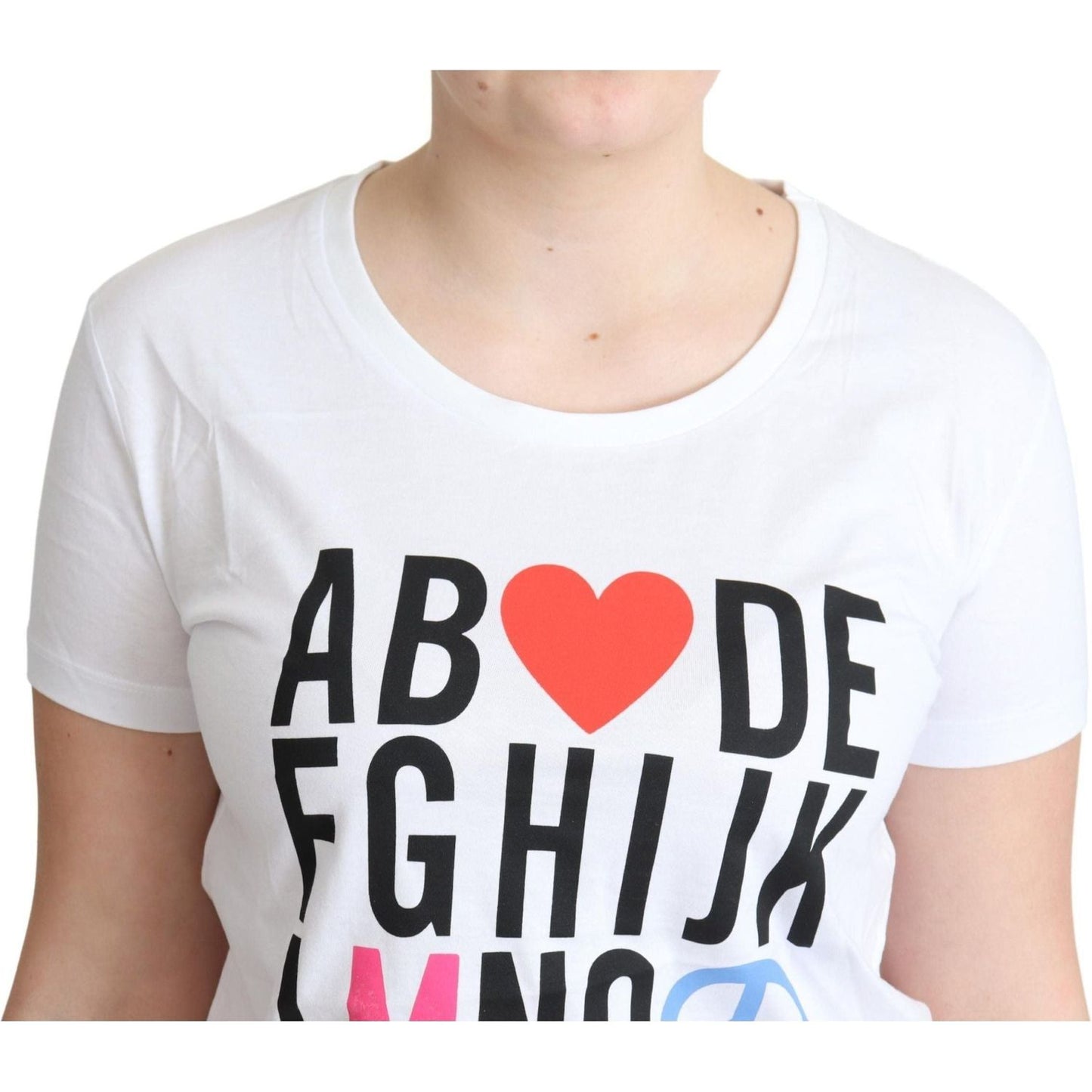 Moschino Chic Alphabet Print Cotton Tee white-cotton-alphabet-letter-print-tops-t-shirt