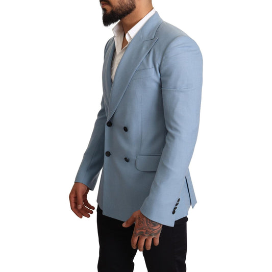 Dolce & GabbanaElegant Blue Cashmere-Silk Men's BlazerMcRichard Designer Brands£1179.00