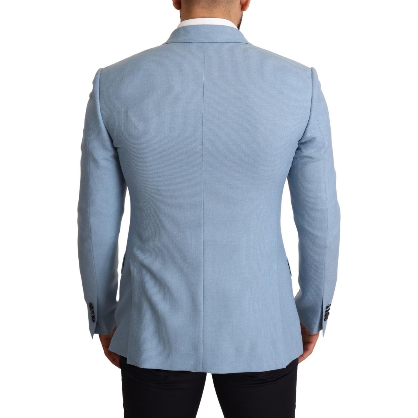 Dolce & Gabbana Elegant Blue Cashmere-Silk Men's Blazer Blazer Jacket blue-cashmere-silk-slim-fit-blazer-jacket IMG_0950-1-scaled-fb3bca7b-8fd.jpg