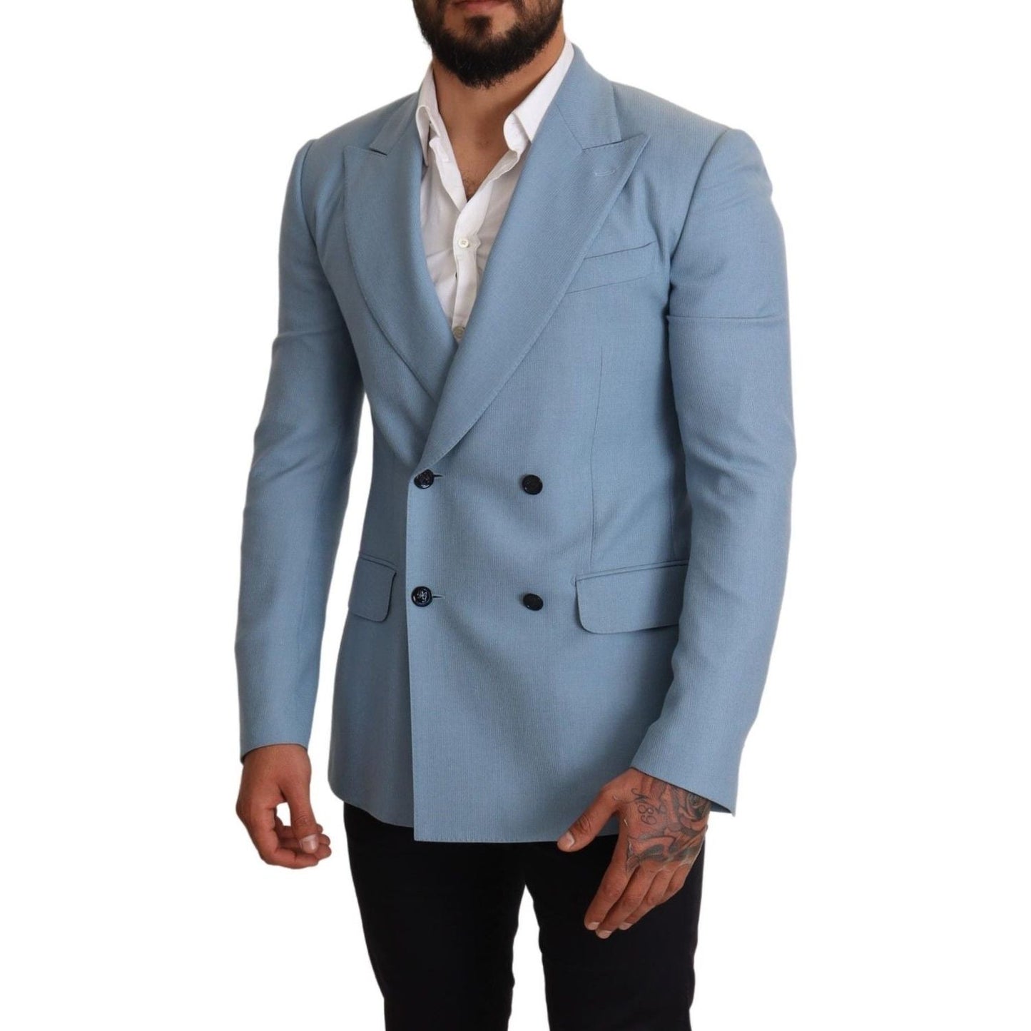 Dolce & Gabbana Elegant Blue Cashmere-Silk Men's Blazer blue-cashmere-silk-slim-fit-blazer-jacket Blazer Jacket IMG_0952-1-20e949a9-a92.jpg